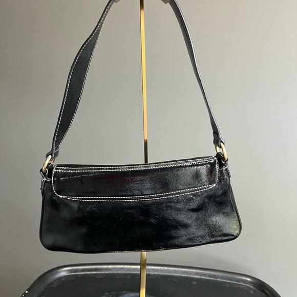 Talbots Black Leather Shoulder Bag - Picture 4 of 8